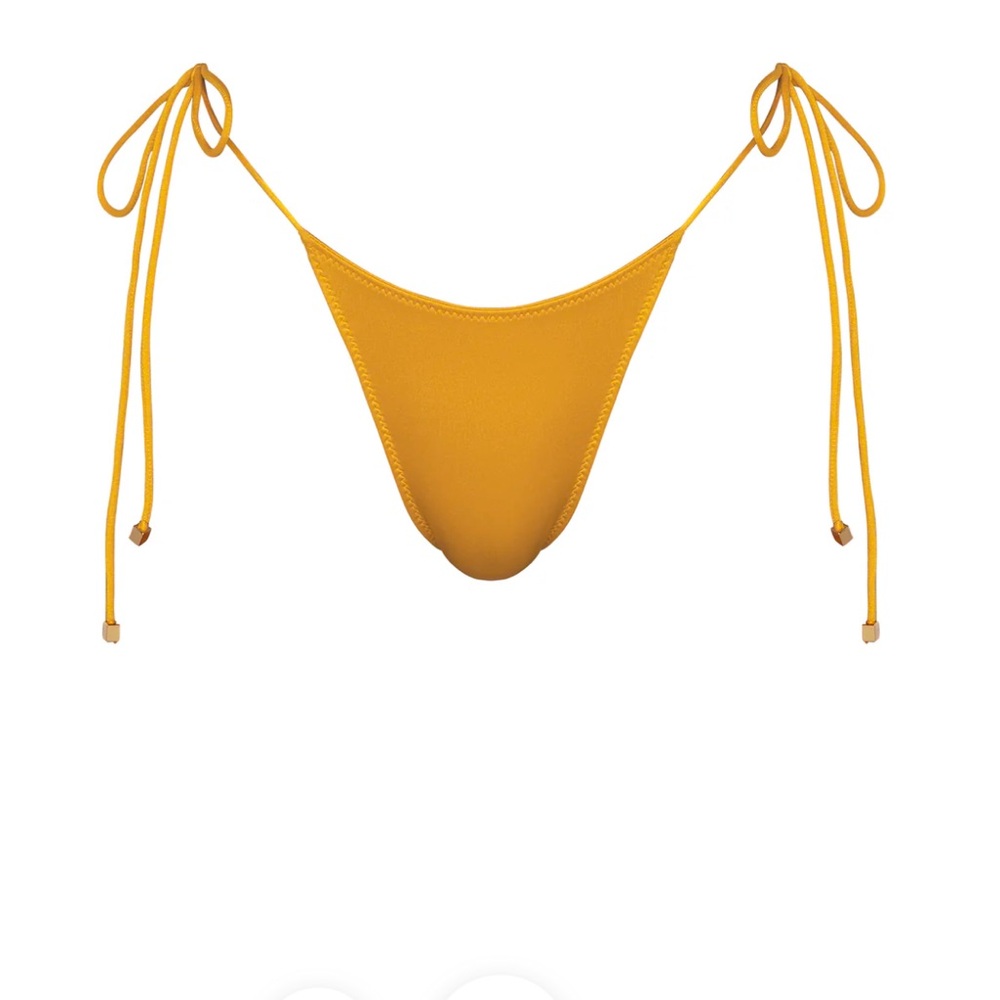 Yellow Bikini Bottom with Tie Sides — Sommer Swim Lusso